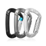 Aluminum Climbing Screw Locking Carabiner 12kN Gym Carabiner Clip for Heavy