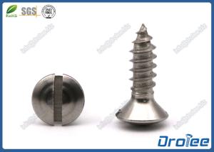 China Stainless Steel 18-8 / A2 Slotted Oval Head Sheet Metal Screws wholesale