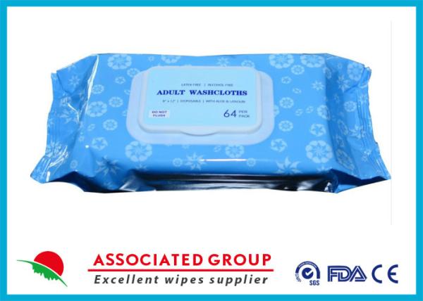 Quality Premium Spunlace Adult Wet Wipes , Disposable Adult Wash Cloth Extra Large Size for sale