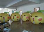 Yellow Ball Apple Shape Inflated Helium Balloons Smile Airtight For Advertisemen