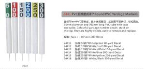 China Round PVC Yardage Markers wholesale