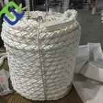 White Dacron 8 Strand Polyester Rope Marine Mooring Rope