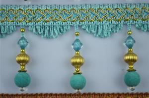 China Excellent handmade charming curtain lace accessories beaded decorative fringes tassels wholesale
