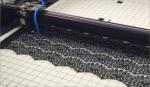 Nylon Knitted Laces Automatic Laser Cutting Machine , Elastic Lingerie Laser