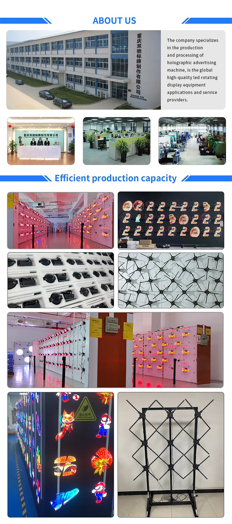 Hologram Fan 3d Hologram Display 180cm Digital Signage with 2d 3d Animation and LED