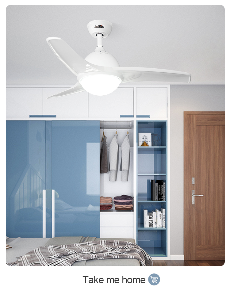 1stshine Ceiling Fan with Remote Control Energy Saving 3 ABS Blades Natural Wind Type
