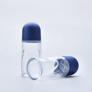 China 35.2mm 50ml Essential Oil Glass Roller Ball Bottles Empty Transparent wholesale