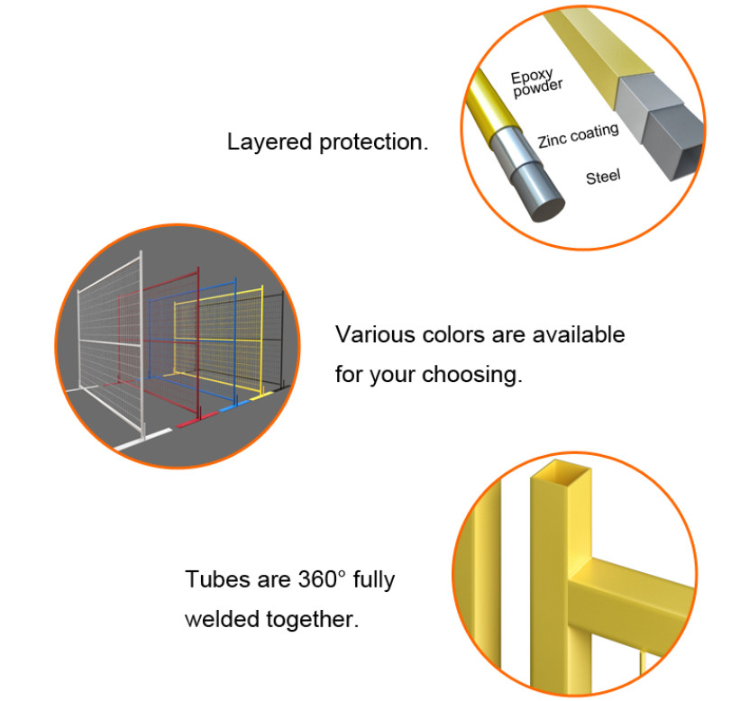 4mm Wire Diameter Temporary Fence Welded for Construction Site Perimeter