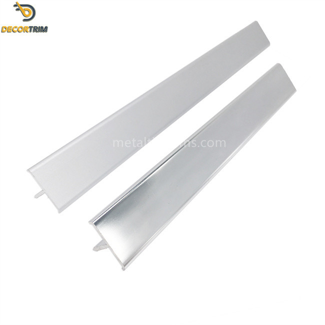 Matt Silver T Molding Transition Strip , Tile To Wooden Floor Strip 20mm