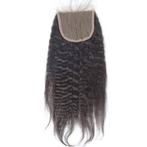 China Hair Peruvian 4x4 Lace Closure Free Parting Human Hair Closure Natural Black wholesale