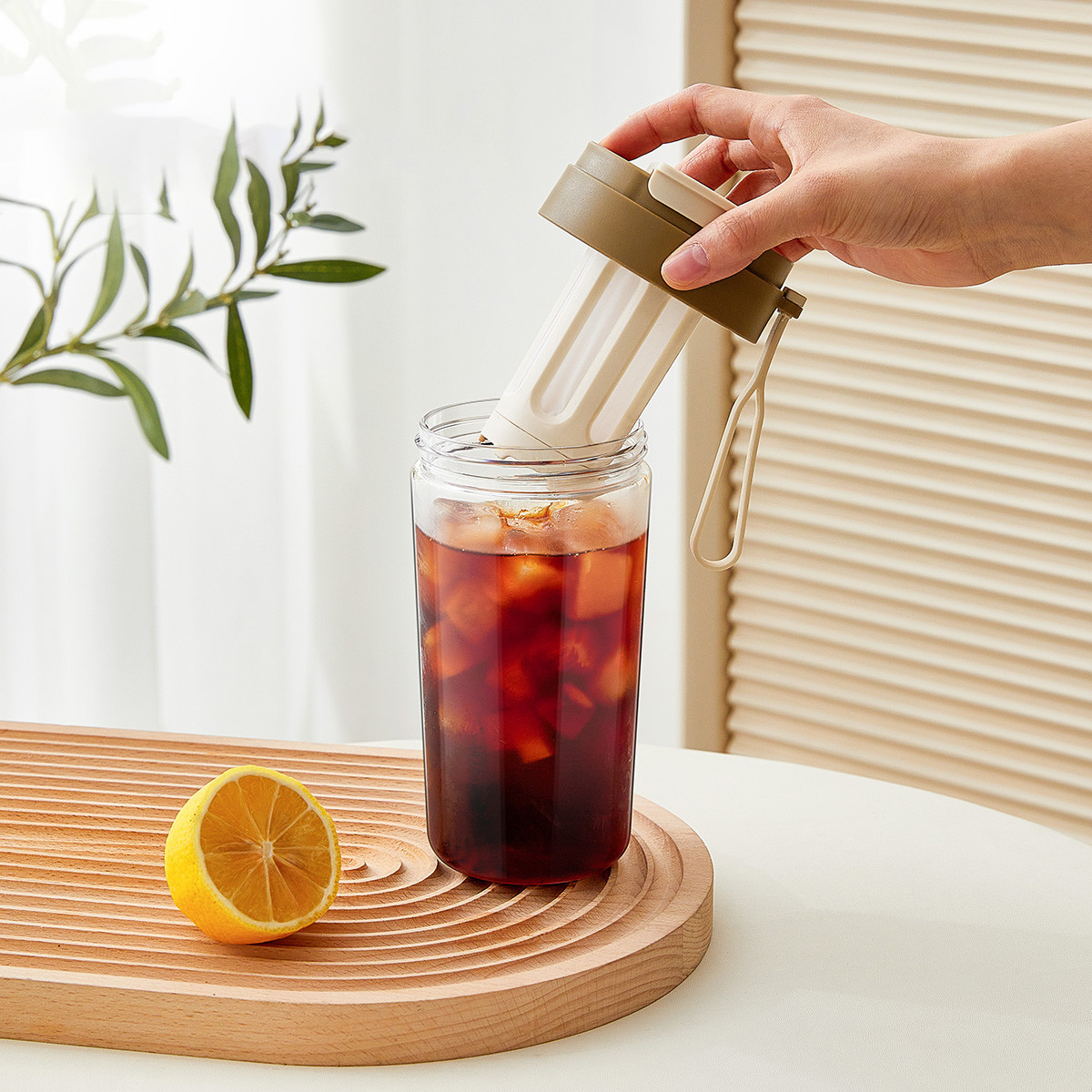 Coffee Ice Drinking Cold Brew Cup Morden Style PP Material