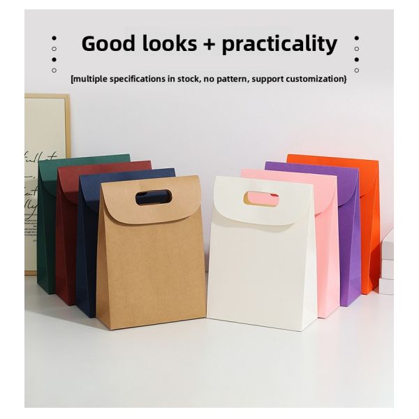 Custom Foldable Kraft Paper Gift Box Jelly Cookie Suger Food Packaging Gift Kraft Box With Handle