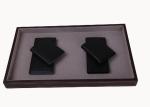 Wooden / Leather Frame Merchandising Display Boxes For Punch , Purse , Wallet