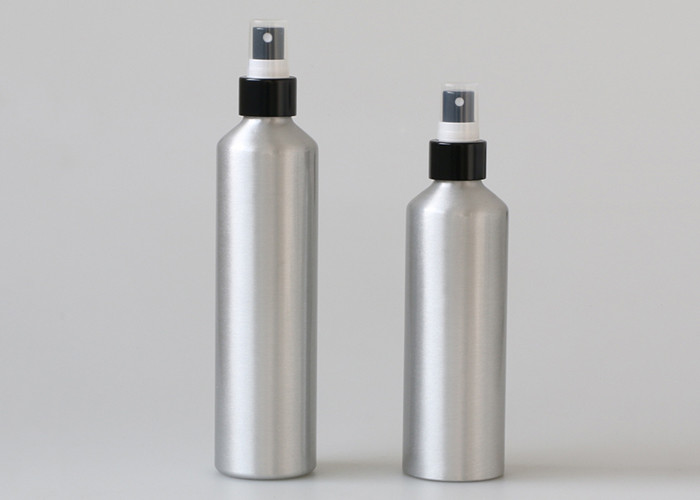 Silver Aluminum Cosmetic Bottles , 200ml 300ml Aluminum Lotion Bottles