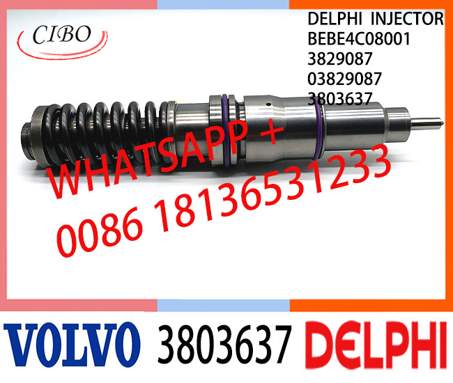 Common Rail Fuel Diesel Injector BEBE4C08001 3803637 3829087 03829087 E1 for VOL truck 16 LITRE INDUSTRIAL