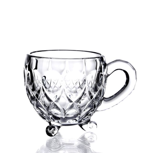 Popular products High Borosilicate Handle Heat Resistant Double Wall Clear with handle Coffee Glass