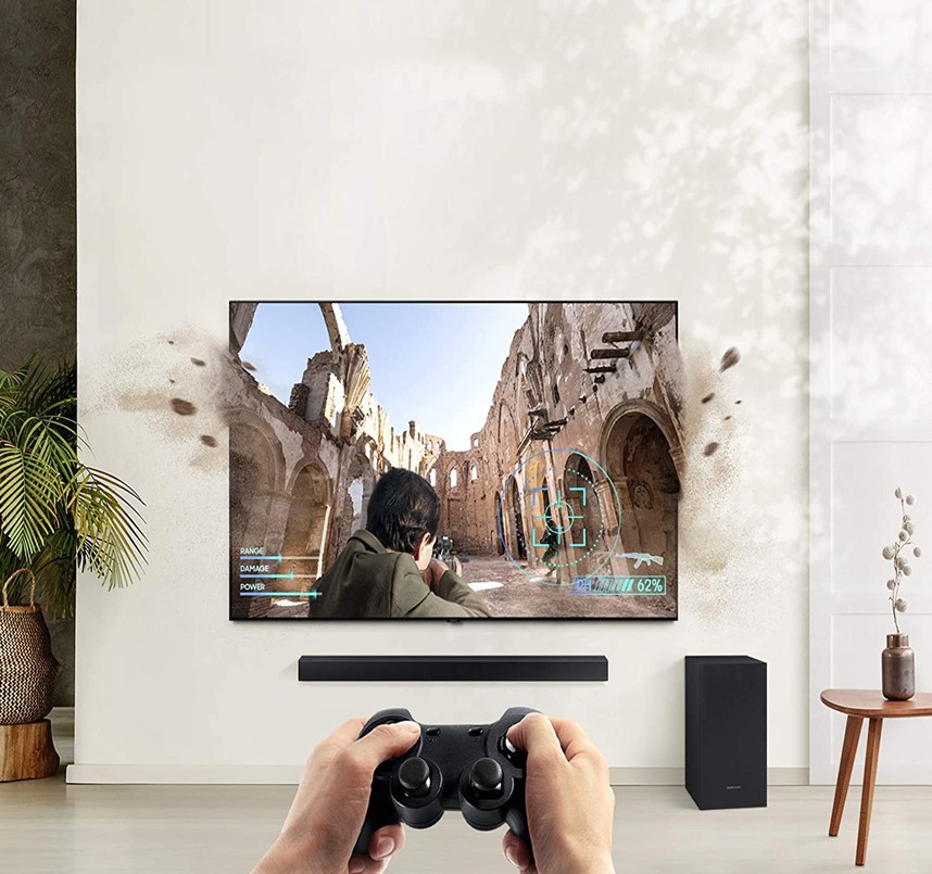 Vofull 2.1ch Home Theater Speaker System Sound Bar for TV and Home Theatre Wireless Blue tooth SoundBar