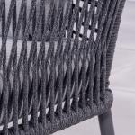Aluminum Frame AJUNION Rope Weave Garden Furniture Lounge Sofa Set with HPL