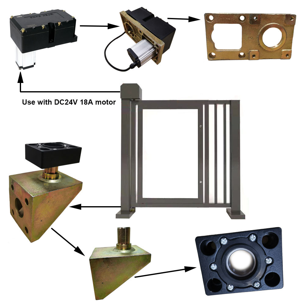 Metal Automatic Swing Door With 3-6S Operation Time And Lifetime 5million Times