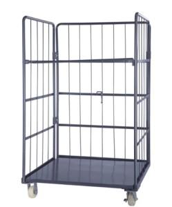 China Folding Warehouse Storage Rolling Cage Container Trolley wholesale
