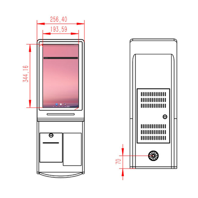 Android Self-Service Interactive LCD Ordering Kiosk for Restaurants and Retail Spaces