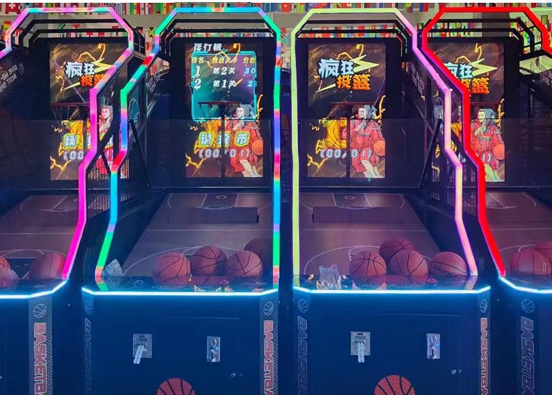1 Player 3D Screen Arcade Electronic Basketball Shooting Game Machine 55 Inch Monitor