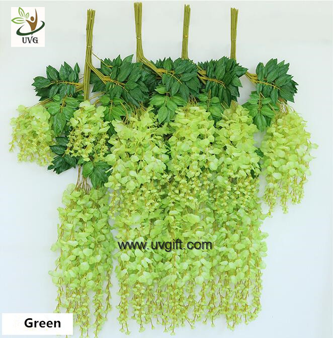 UVG 110cm faux floral arrangements long shoot wisteria silk flowers for wedding decoration WIS016