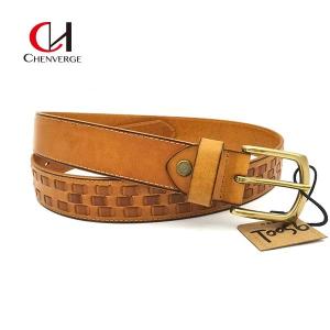 China Multipurpose Mens Woven Leather Belt Womens Unisex Practical Durable wholesale