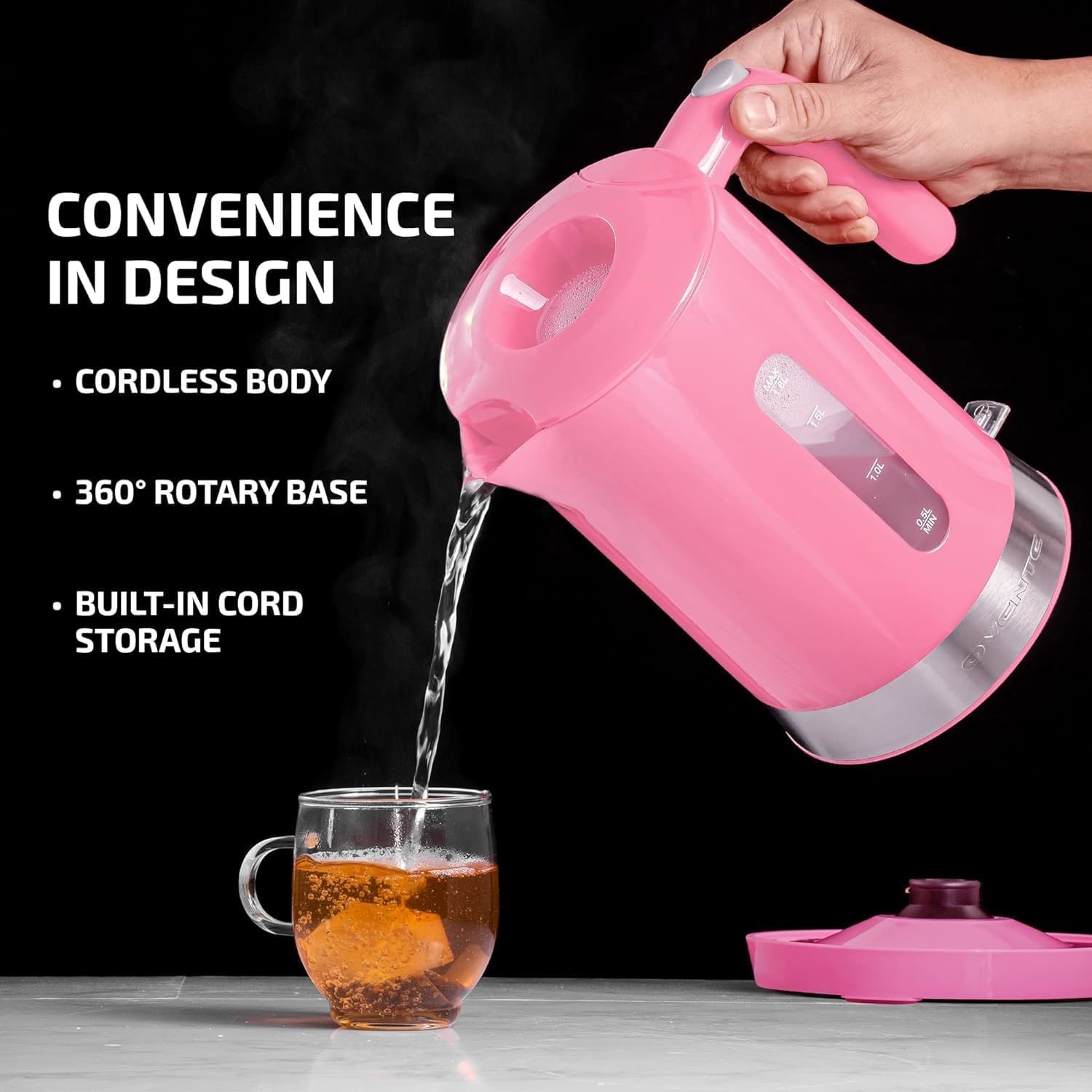 Fast Boiling Electric Kettle BPA Free Water Warmer for Braising Cups