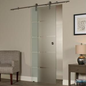 China Hotel Sliding Tempered Glass Door Hanging Glass Barn Door wholesale