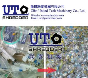China high quality automatic Waste medical shredder/waste medical rubbish shredder machine/ double shaft shredder/ waste crush wholesale