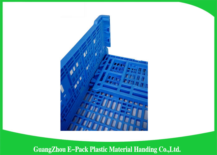 Attached Lids Folding Plastic Crates Big Capacity Transport Moving Eco - Friendly