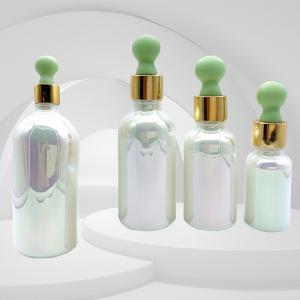China Transparent Electroplating Serum Bottle With Dropper BPA Free wholesale