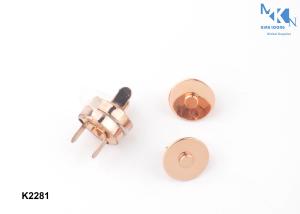 China Rose Gold 14mm Magnetic Snaps , Elegant Design Button Clasp Fasteners For Bag wholesale