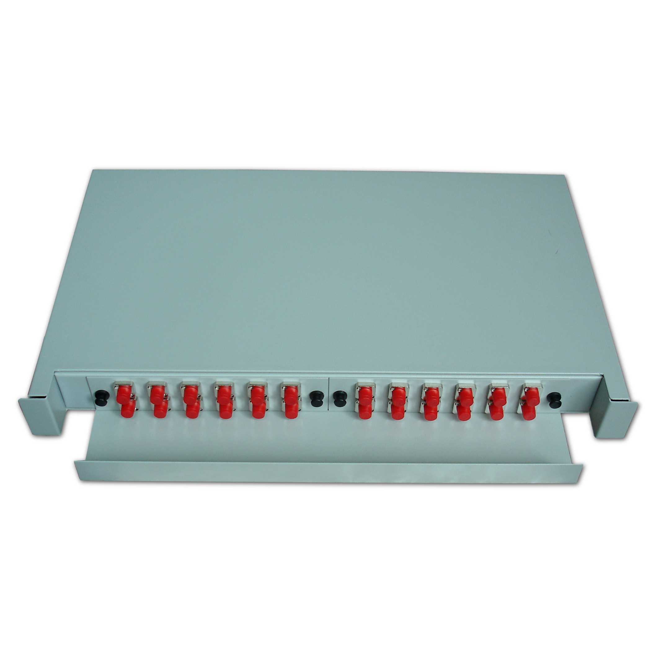 24 SC 19inch Fiber Optic Termination Box 1U Sliding Panel