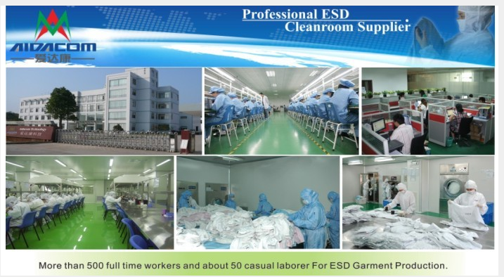 2.5mm Grid 98% 99% Polyester Antistatic ESD Coverall