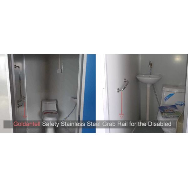 Portable Steel Shower House 1.1x1.5x2.3m with Waste Tank for Hospitals