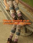 girl deer snowflake jacquard knit boot socks wood feel casual wool acrylic,