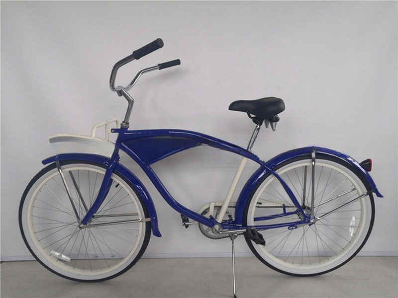 26 inch White Wall Custom Men's Beach Cruiser Bike with Logo and Plastic Pedal 15KG