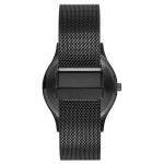 Black Mesh Mens Stainless Steel Watches Sapphire Crystal Glass Watch