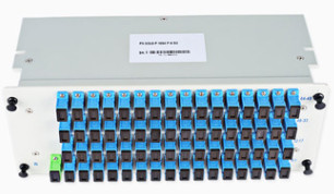 SCUPC LGX Cassette Inserting Card Box PLC Optical Splitter 1x64 In Line Horizontal