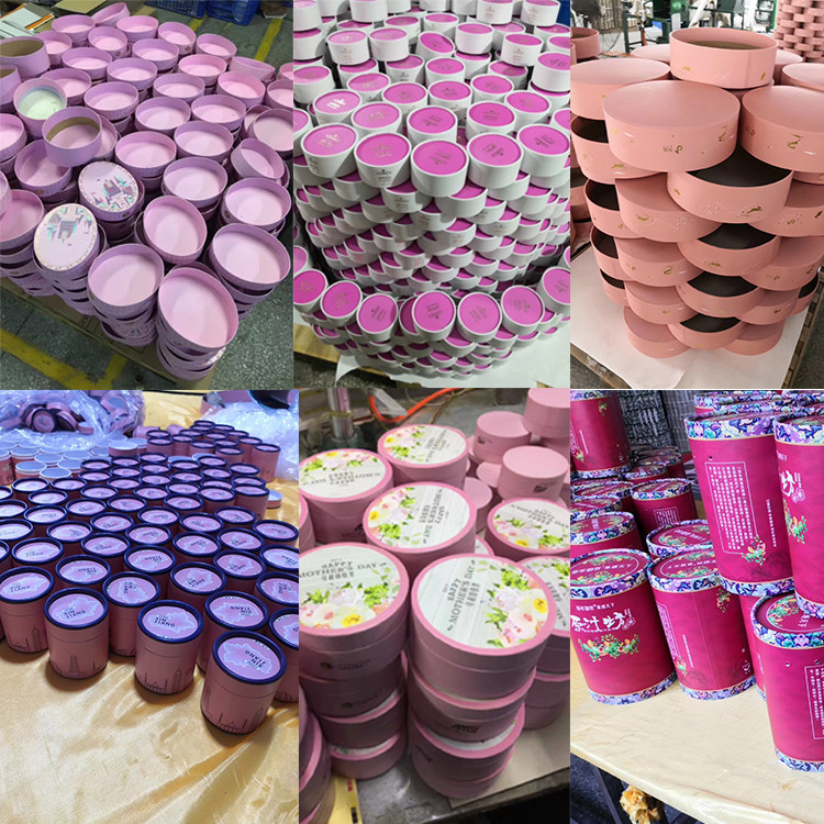 Custom Printed Circle Cardboard Round Box With Moistureproof Aluminum Foil