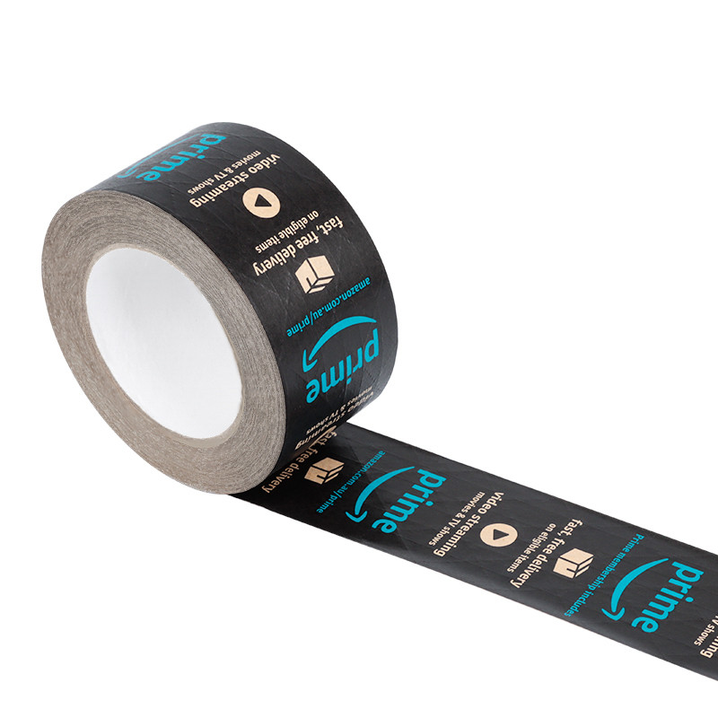 Customized Biodegradable Packing Logo Design Tape Eco Friendly Fragile Parcel Packaging Kraft Paper Gum Tape With Logo