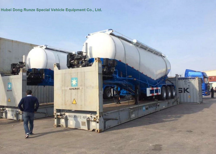 Bulk Cement Tank Semi Trailer For Transportation , Tanker Truck Trailer 40cbm Capaciy