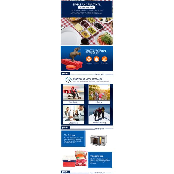 Long - Lasting Reusable Heat Packs 55 Degrees Microwave For Food Warm For Food Frozen