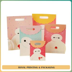 China cheap and high quality customize colorful Ivory Board Paper Bag wholesale