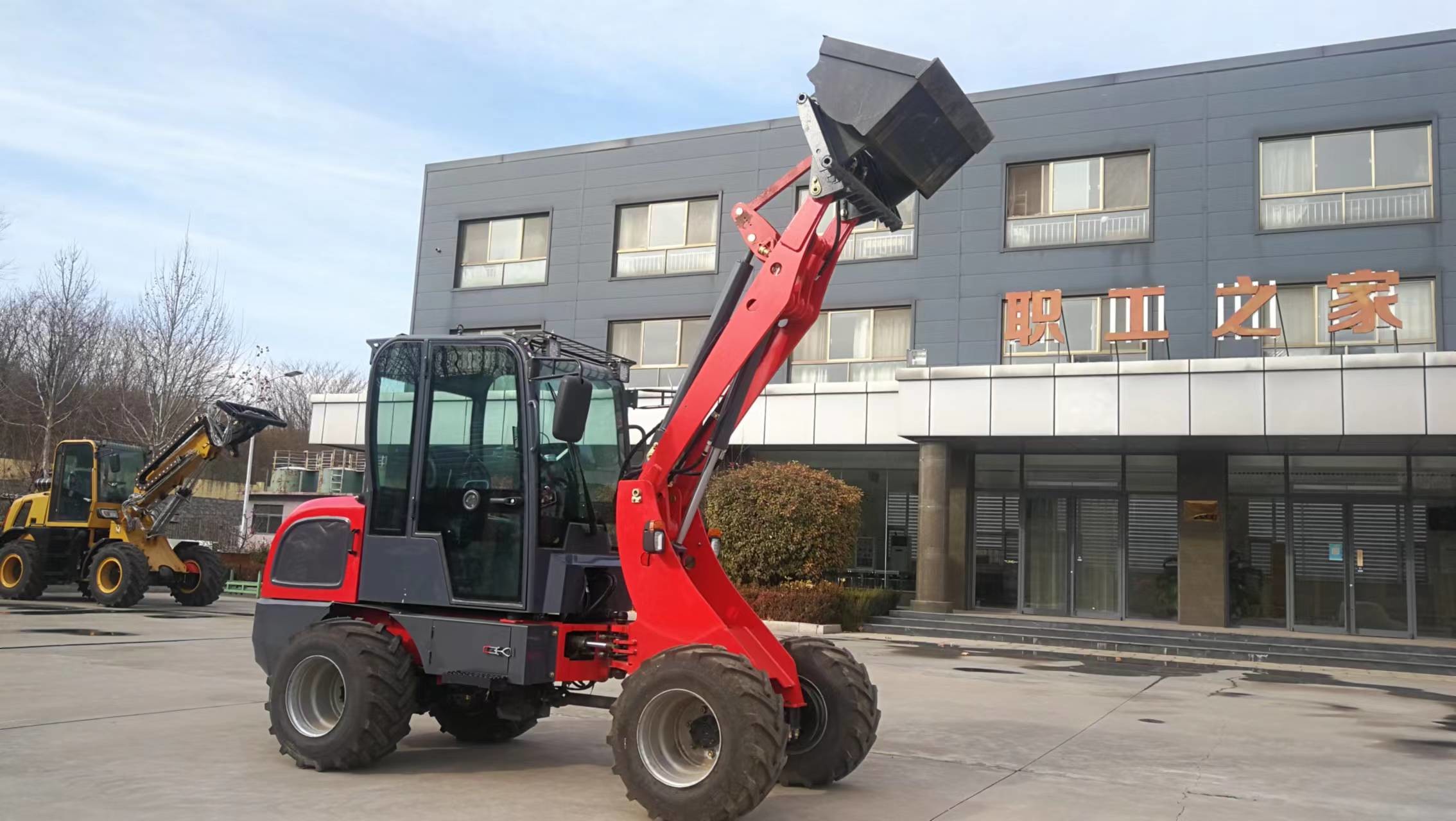 18.2KW Small Hydraulic Wheel Loader KUBATA Engine Mini Compact Wheel Loader HT180