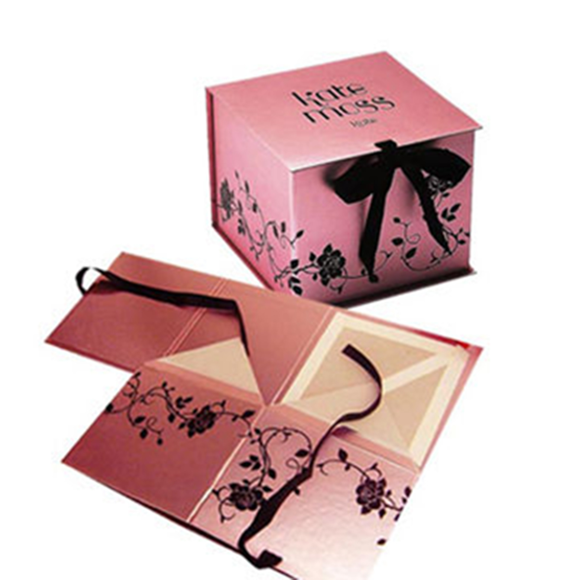 Recyclable Foldable Paper Box flat fold rigid box For Wine Packaging