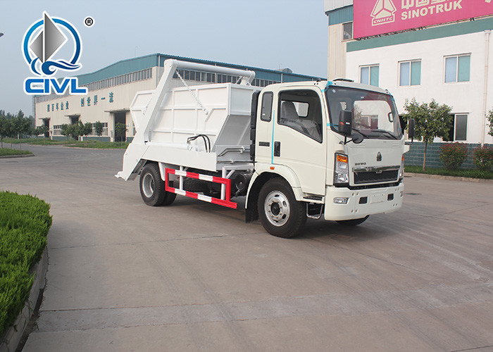 Swept - Body Refuse Collector Swing Arm Garbage Compactor Truck Skip Loade