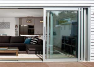 China Commercial Aluminium Doors Stacking Sliding Glass Doors With Top Brand Accessory wholesale